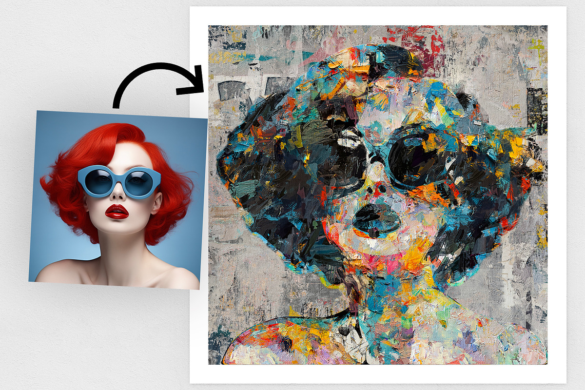 Abstract Painter - Abstract Portrait, an Action Add-On by DesignRocket (Photo 2 of 10)