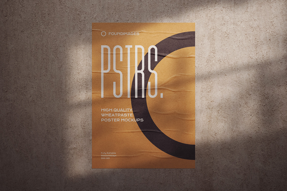 50 poster mockup bundle glued paper, an Advertising Mockup by FoundImages (Photo 41 of 55)