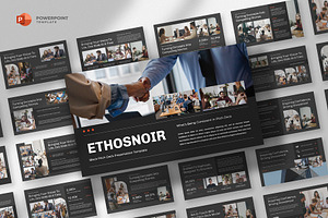 Black Pitch Deck Powerpoint Template, a Presentation Template by fluffstudio
