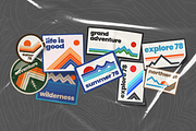 Retro Outdoor Badges, an Illustration by tifftuff (Thumbnail 4 of 6)