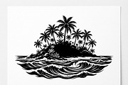50 Tropical Palm Island Silhouette, an Empty State Illustration by Amazin_art (Thumbnail 7 of 41)