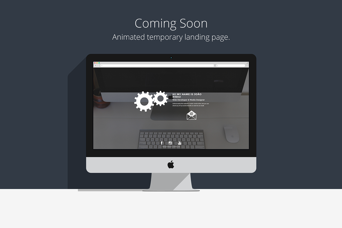 Coming Soon - Temporary HTML5 Page, a HTML Template by JoaoRibau (Photo 2 of 4)