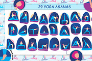 SALE! Yoga with a girl illustrations, a Decorative Illustration by Fli Store (Thumbnail 2 of 8)