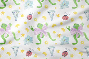 Frogs Seamless Patterns