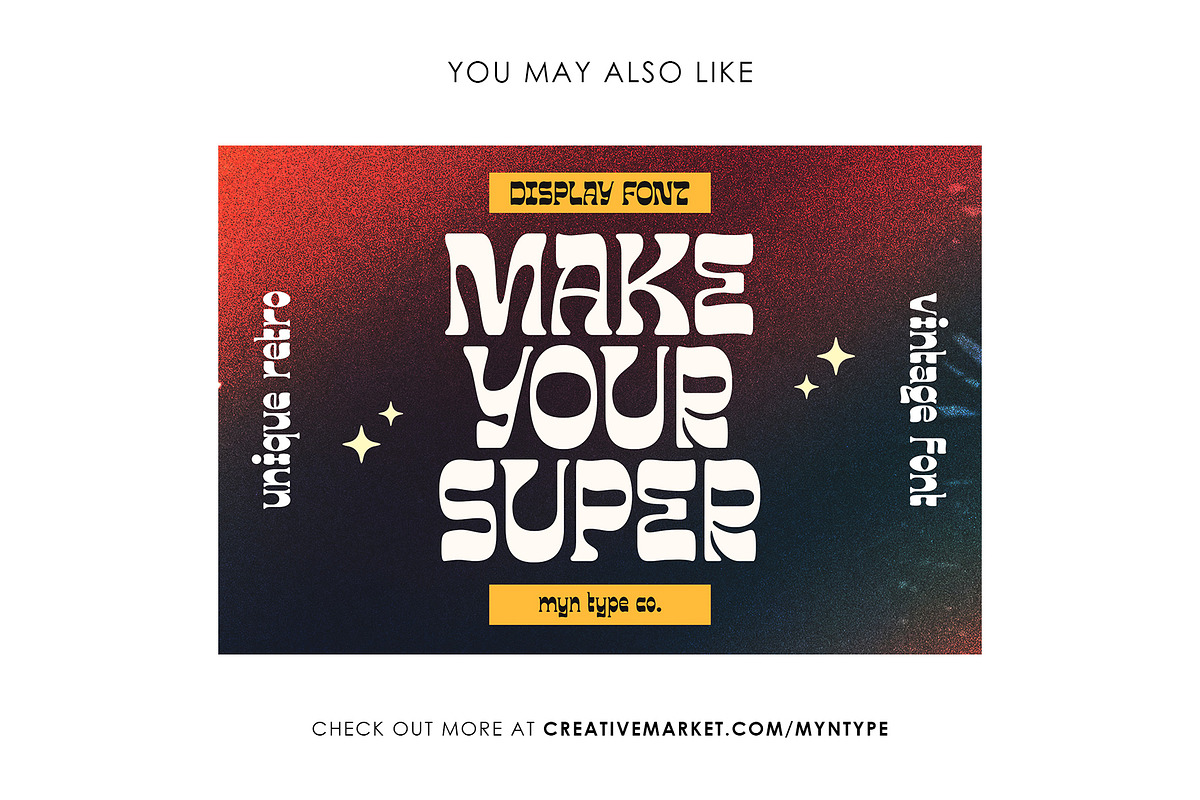 Make Your Boon - Unique Retro Serif, a Serif Font by Myn Type (Photo 17 of 17)