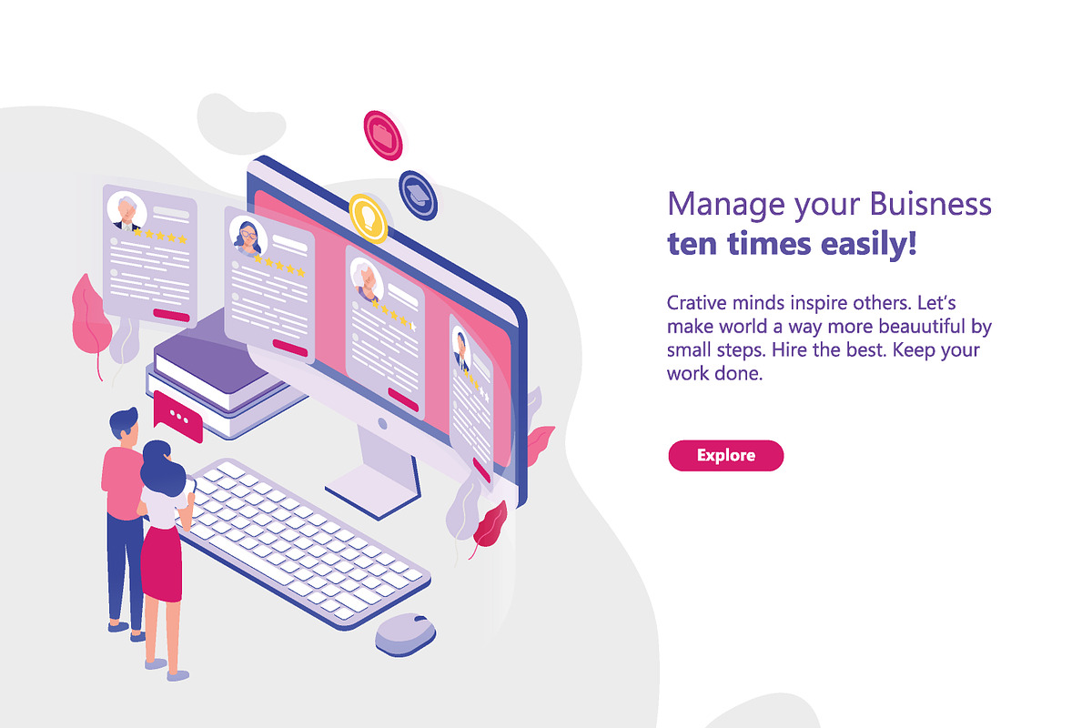 Hiring and recruitment concept, a Work Illustration by Good Studio (Photo 1 of 3)