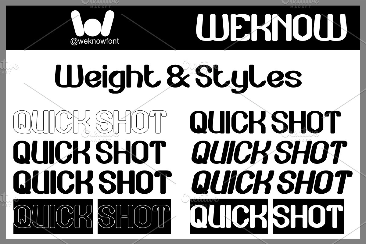 Quick Shot font, a Sans Serif Font by weknow (Photo 7 of 8)