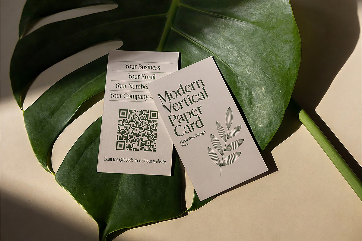 Modern Vertical Paper Card Mockup, a Product Mockup by Pitchlook.Studio (Photo 2 of 4)