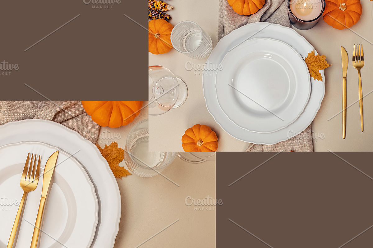 Thanksgiving dinner mock-up bundle, a Print Template by Imageblend (Photo 4 of 5)