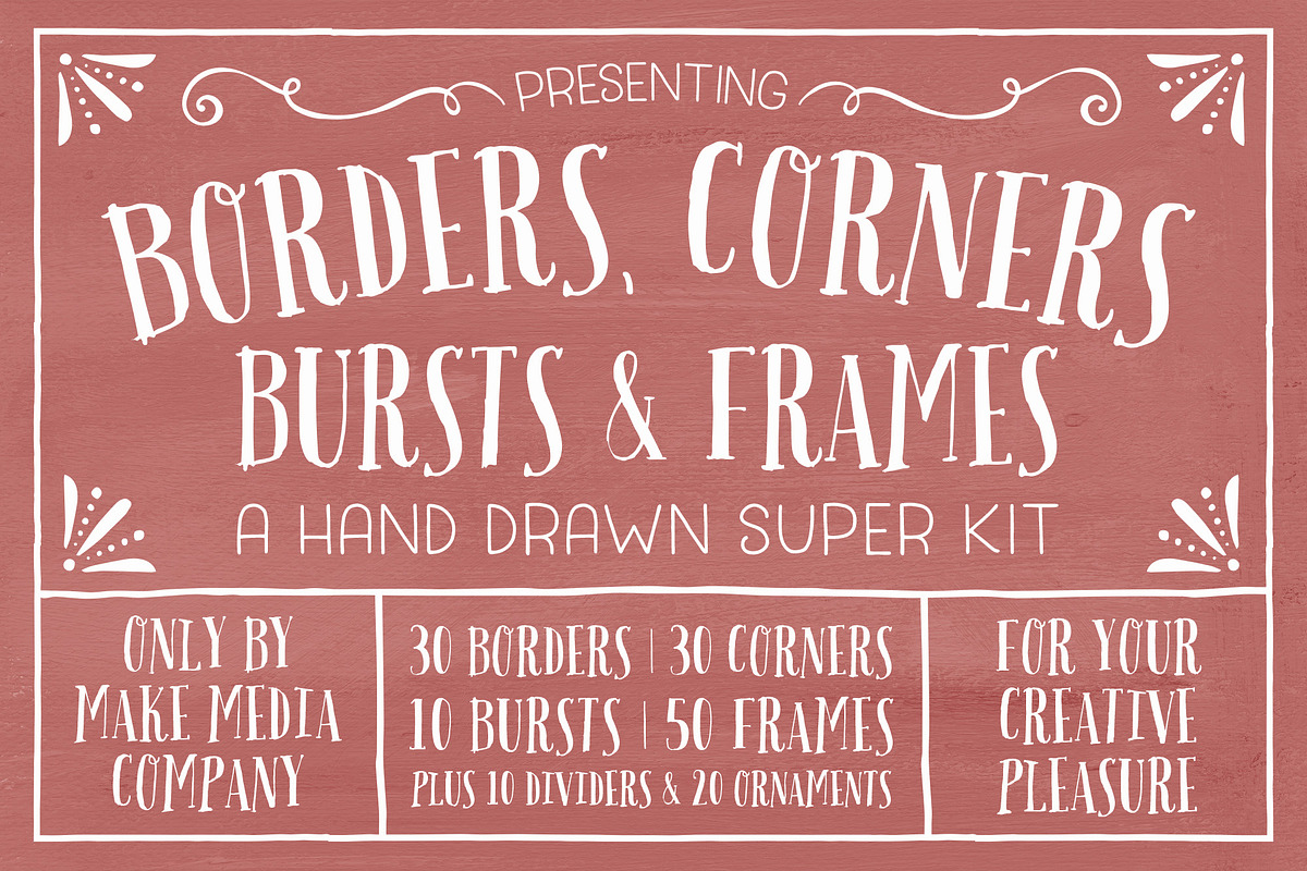 Borders, Corners & Frames Super Kit, a Decorative Illustration by Callie Rian & Co. (Photo 1 of 5)