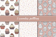 Cupcakes hand drawn vector set, a Graphic by InkySplash (Thumbnail 5 of 7)