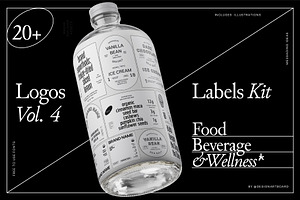 Food Logos & Packaging Kit Vol. 04, a Branding & Logo Template by @designartboard