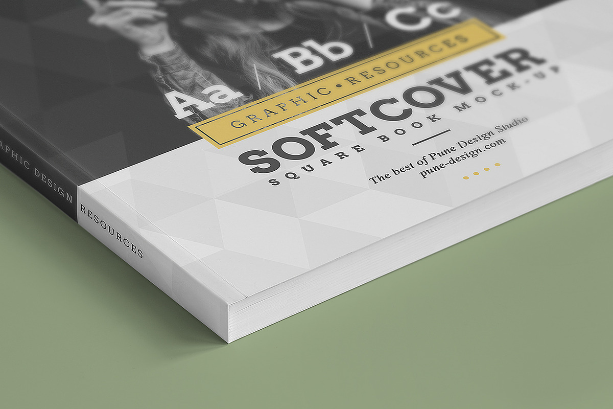 Softcover Square Book Mock-Up, a Books & Magazine Mockup by PuneDesign (Photo 9 of 11)