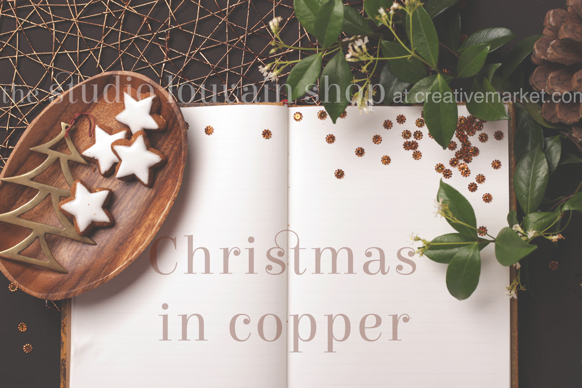 Styled Mockup - Christmas in copper, a Print Template by the studio louvain shop