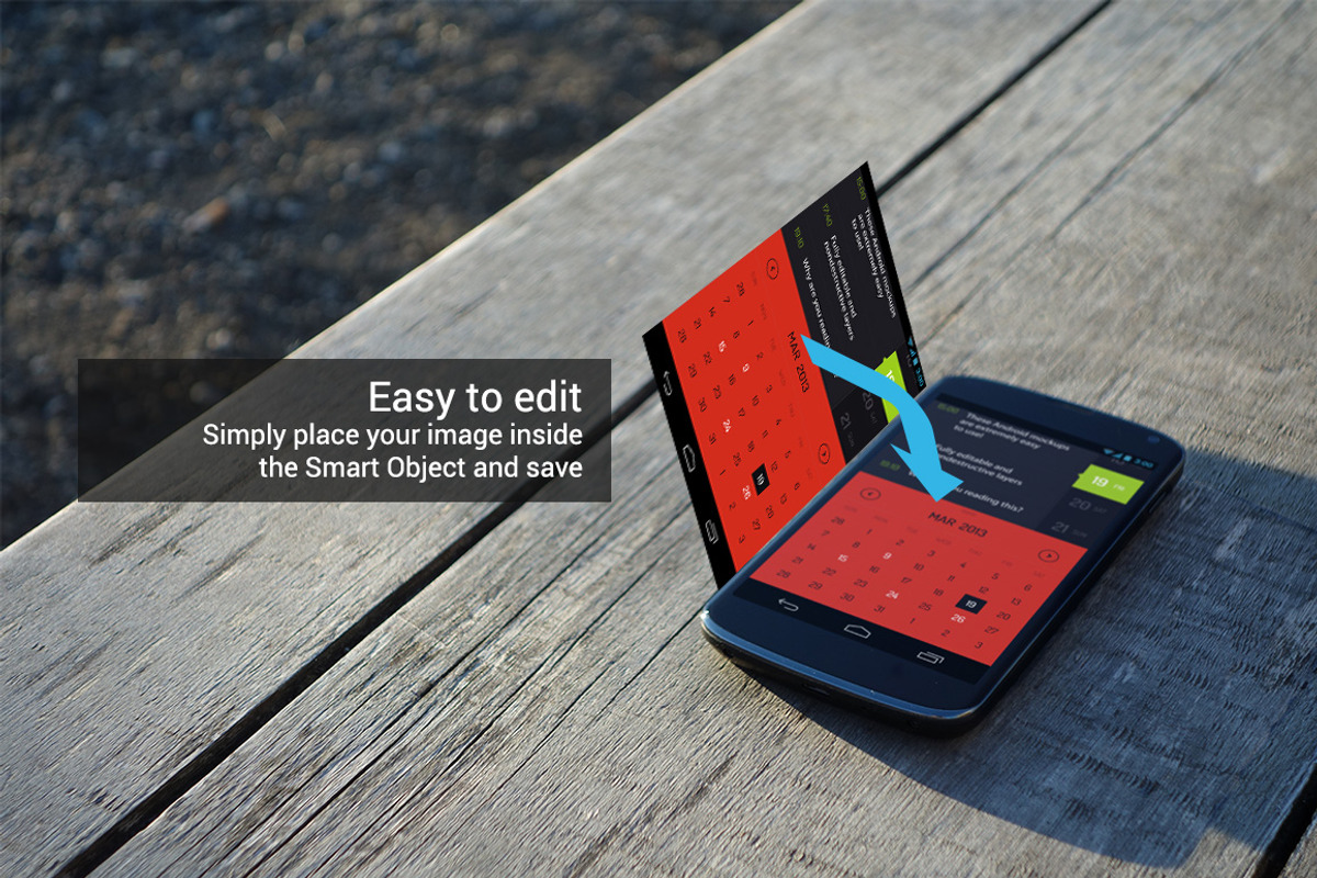12 Realistic Android Mockups, an Android Mockup by SparkleStock