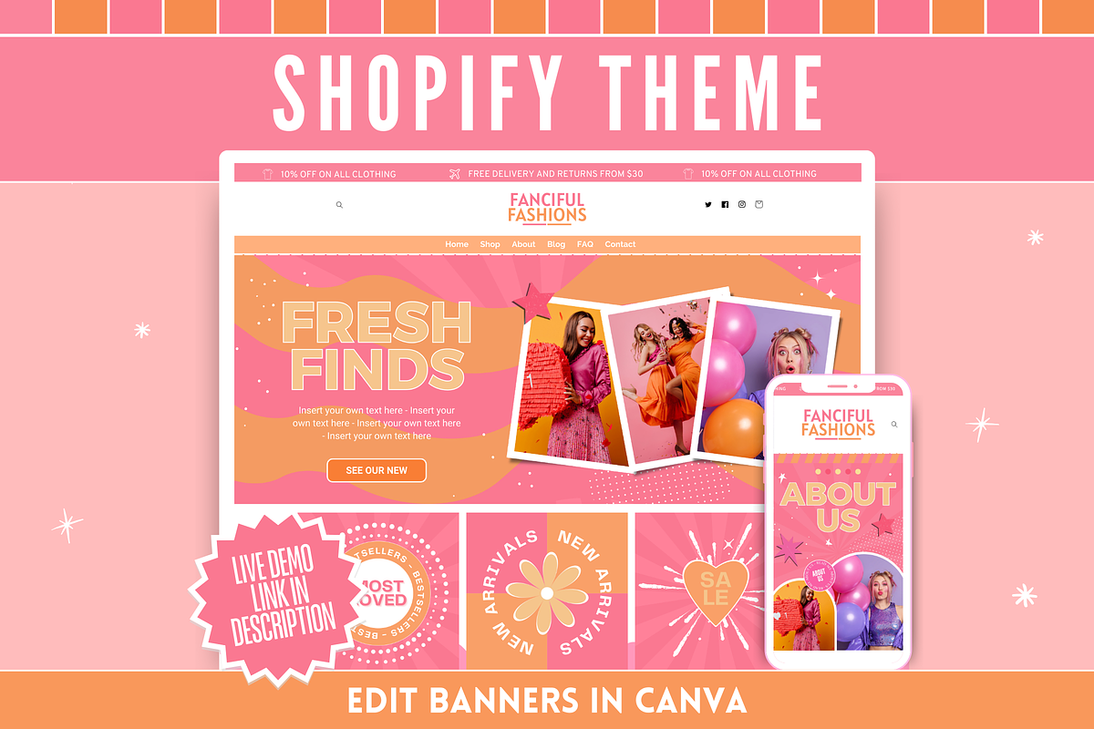 Fun Shopify Theme, a Shopify Template by SunshineStudioBoutique (Photo 1 of 9)