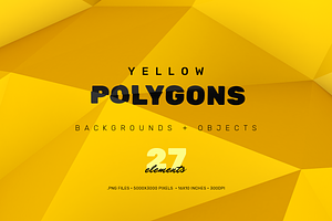 Yellow Polygons - Background Set