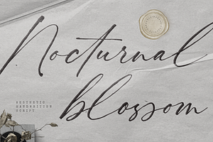 Nocturnal Blossom Handwritten Script