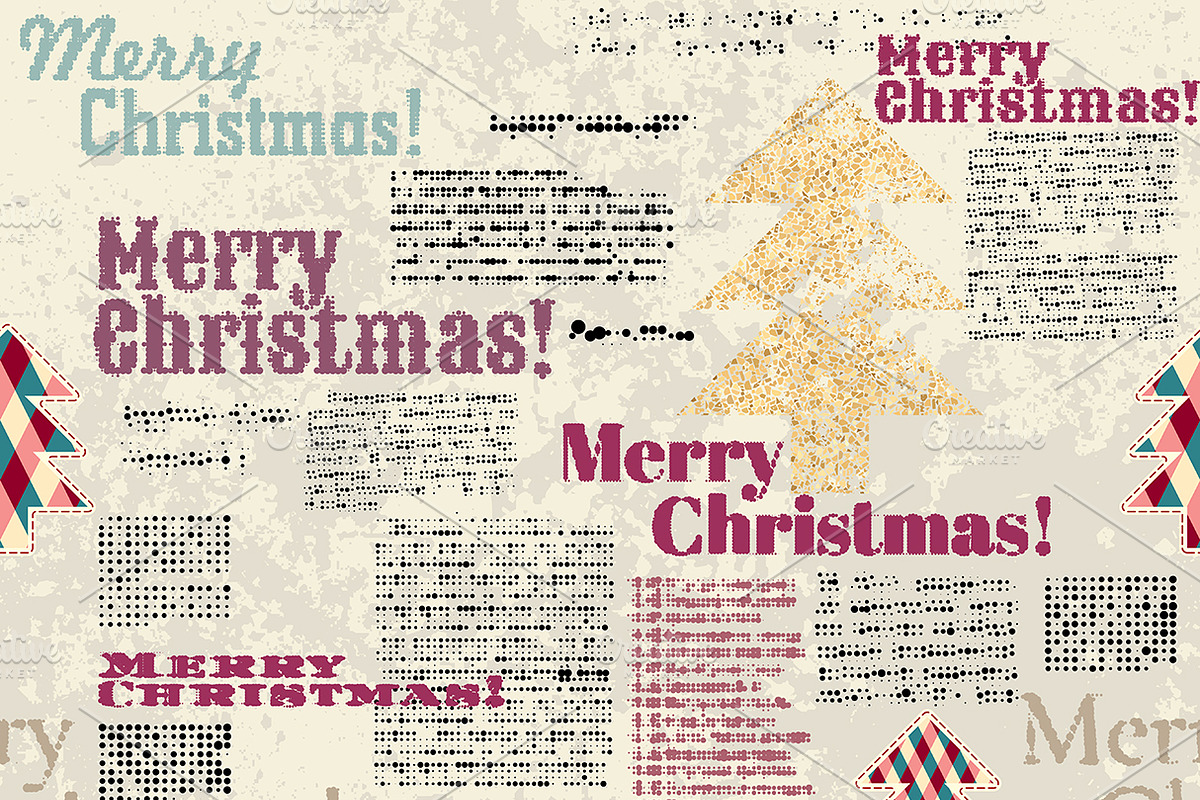 10 seamless Christmas patterns!, a Pattern Graphic by tkdesign (Photo 6 of 9)