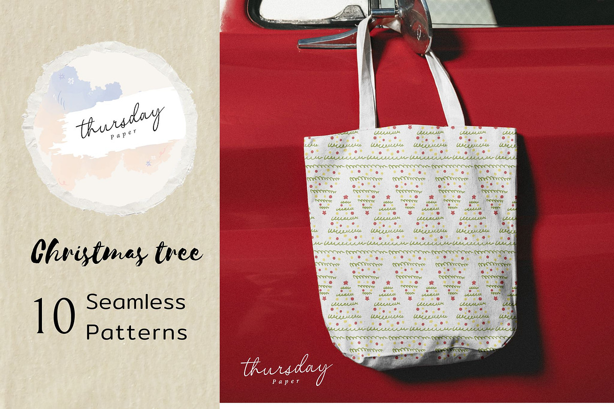 Christmas tree seamless pattern, a Pattern Graphic by Thursdaypaper (Photo 6 of 8)