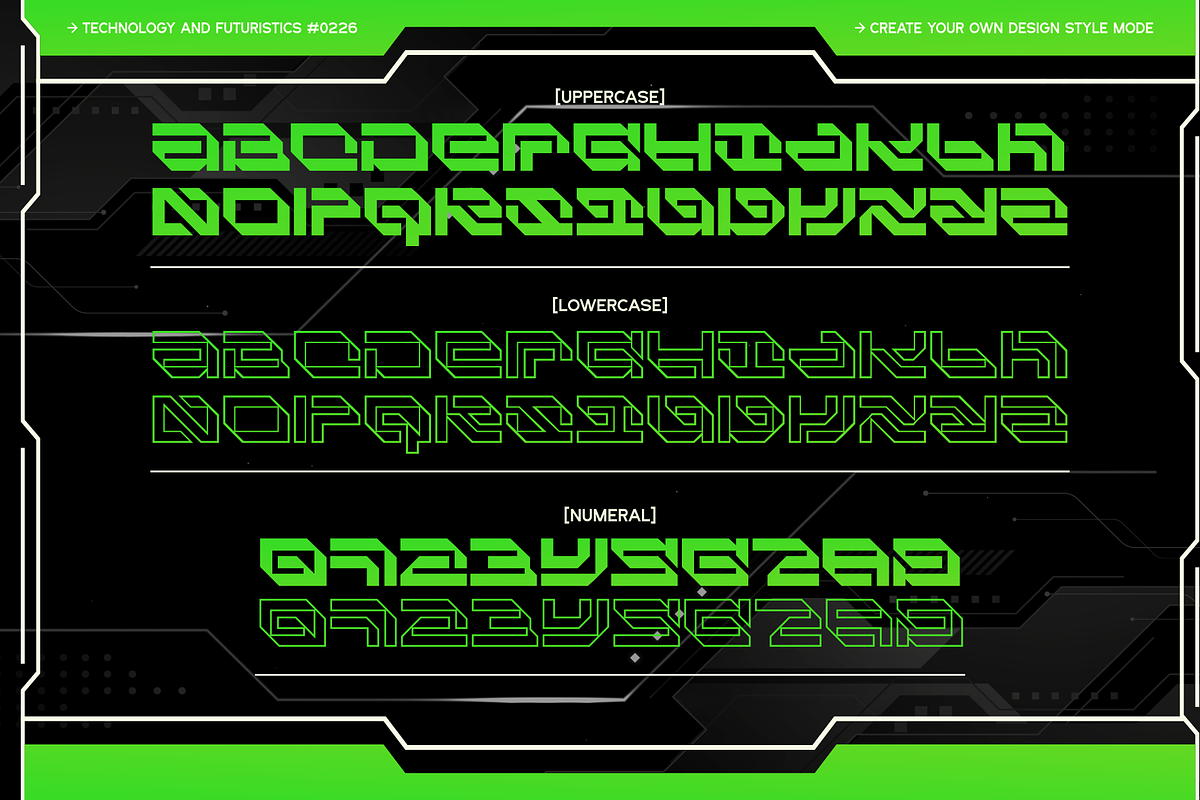 Kaeshi - Modern Techno Typeface, a Handwritten Font by MaikoHatta (Photo 7 of 8)