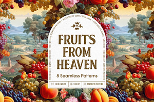 Fruits From Heaven Seamless Patterns