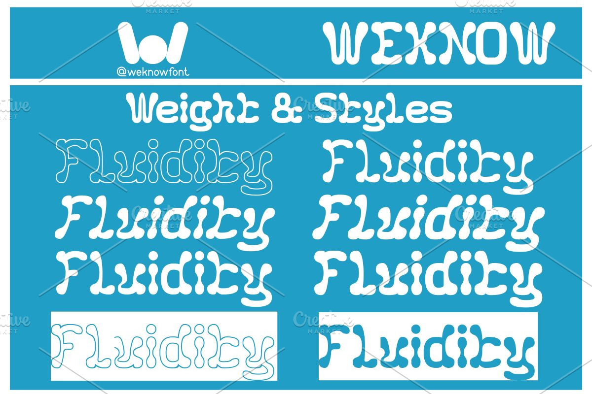 Fluidity font, a Font by weknow (Photo 7 of 8)