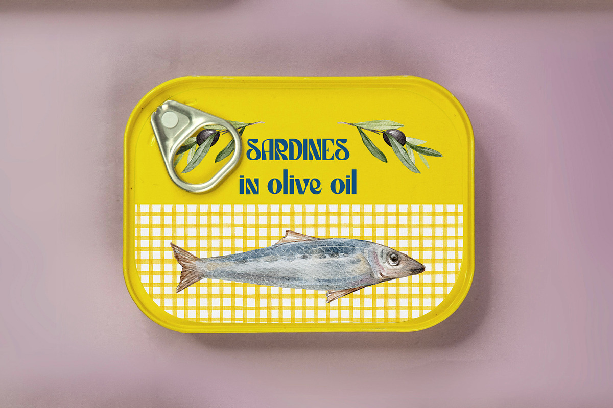Sardine Watercolor Aesthetic, a Food Illustration by Catch the Dream Art (Photo 9 of 10)