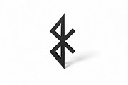 Bluetooth icon - 3d papercraft, a Print Template by PAPER amaze (Thumbnail 1 of 3)