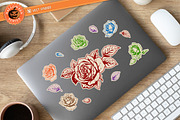 20 Halloween Rose Stamp Brushes, a Brush Add-On by vectstudio (Thumbnail 7 of 10)