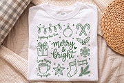 Merry And Bright Christmas PNG, a Seasonal Illustration by Libby Wishes (Thumbnail 2 of 3)