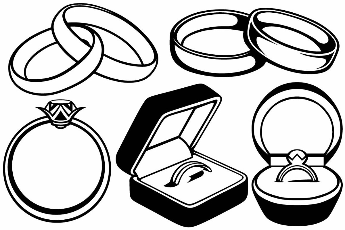 Wedding rings, an Outline Icon by LineworkStock (Photo 2 of 3)