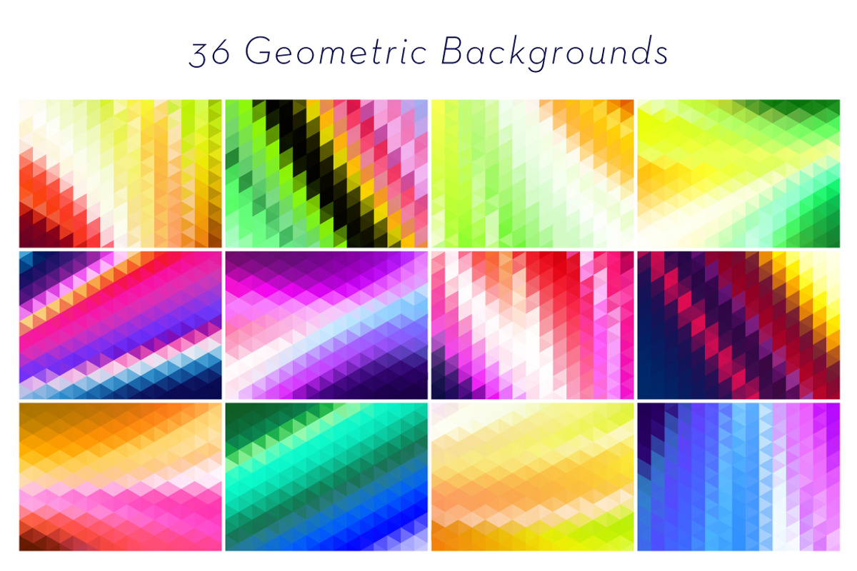 36 Vector Triangle Backgrounds preview 2