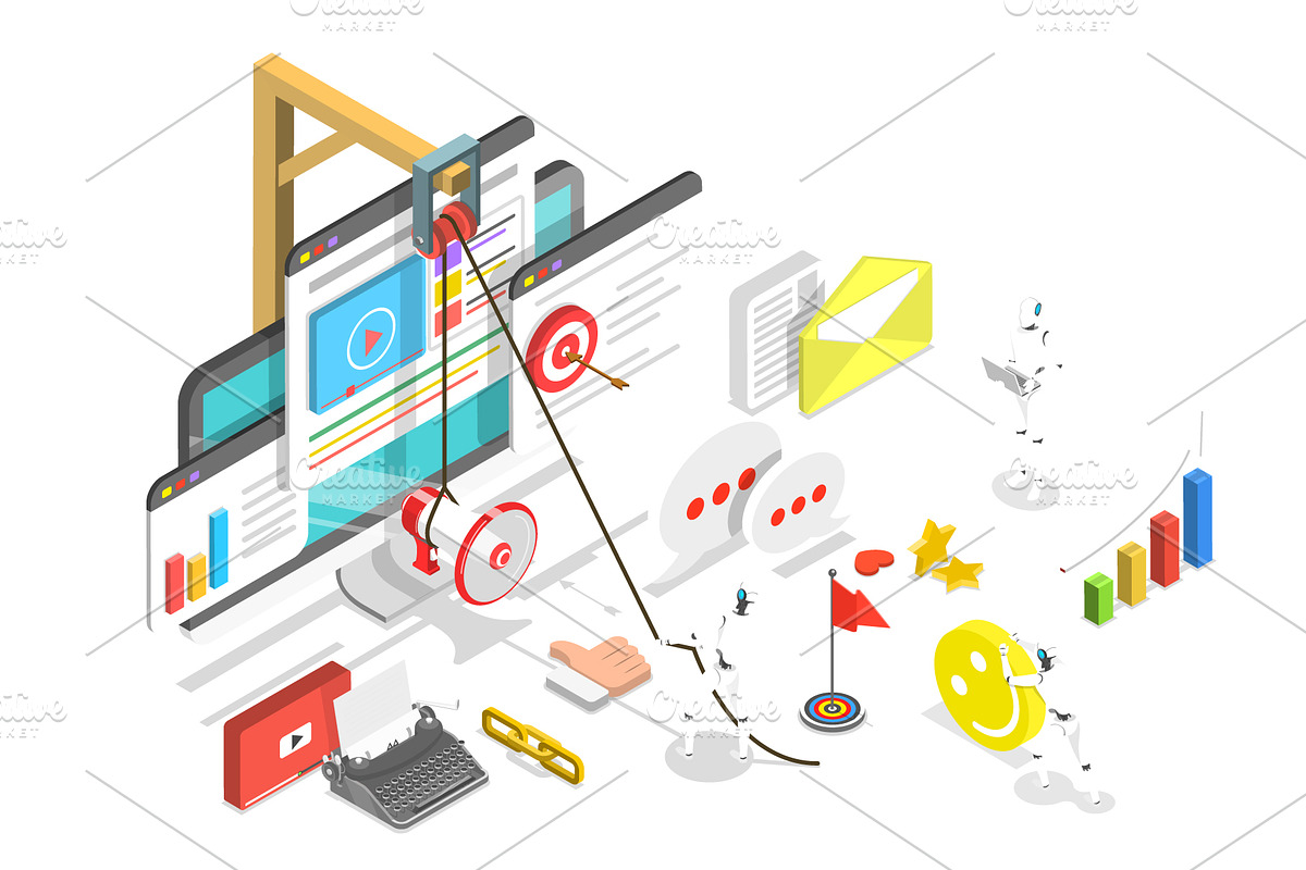 Digital Marketing Set 01, an Illustration by AndriiStore (Photo 5 of 10)
