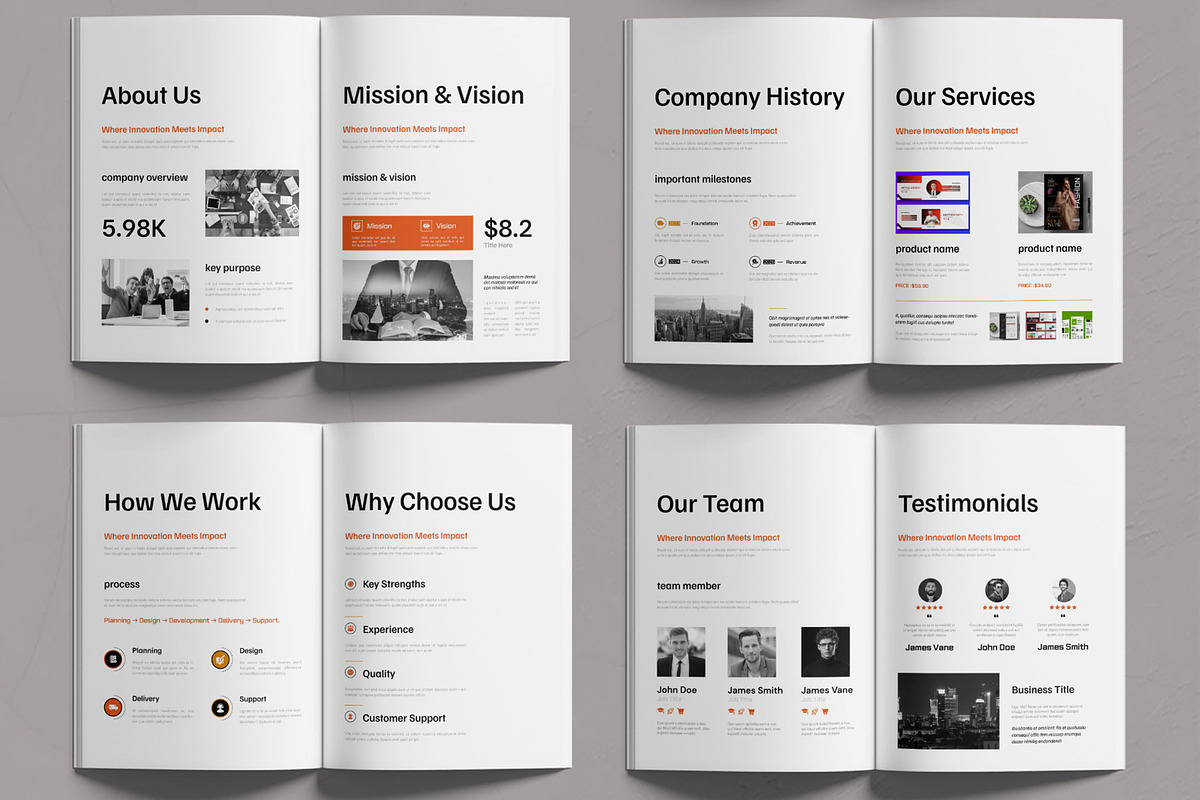 Clean Company Profile Brochure, a Brochure Template by MightyDesign (Photo 3 of 6)