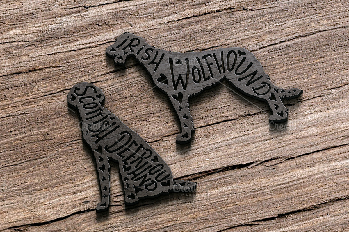 Sighthound and Pariah dog Silhouette, an Animal Illustration by pet design shop (Photo 7 of 9)