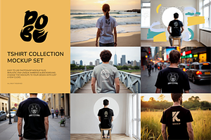 Tshirt Collection Mockup Set, a Shirt Mockup by DOBE Studio