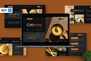 Catering - Food Keynote, a Presentation Template by Deepslide Studio