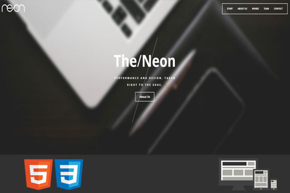 Neon - One Page HTML Template, a Landing Page Template by earthquake (Photo 3 of 6)