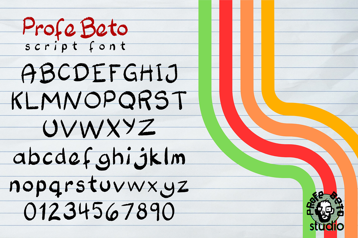 Profebeto Script Font, a Handwritten Font by El Profe Beto Studio (Photo 2 of 7)