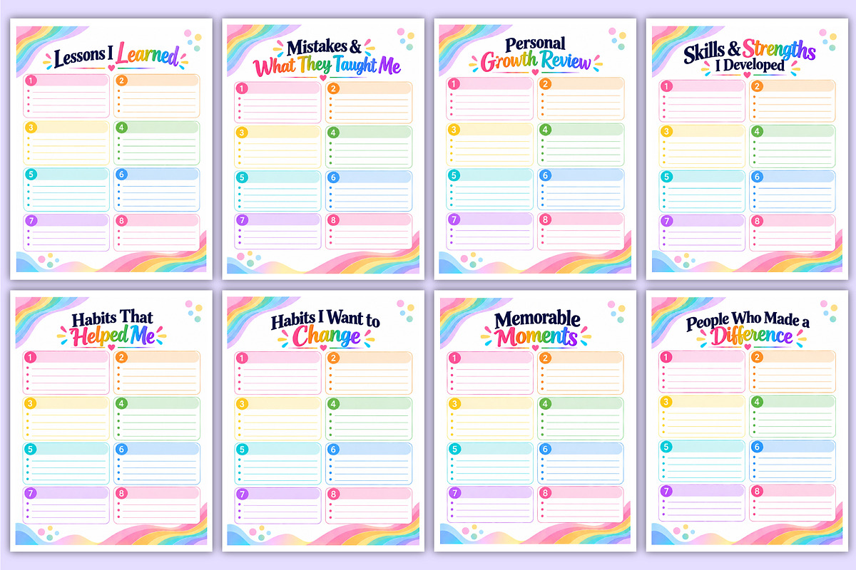 End of Year Reflection Planner, a Stationery Template by Mustafiz (Photo 3 of 4)