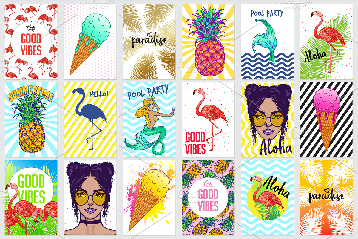 SALE! Hot summer bundle PRINTS, a Decorative Illustration by VioSilent (Photo 3 of 12)