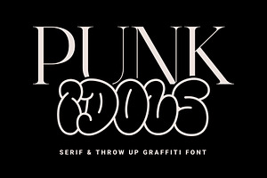 Punk Idols Serif & Throw Up Font