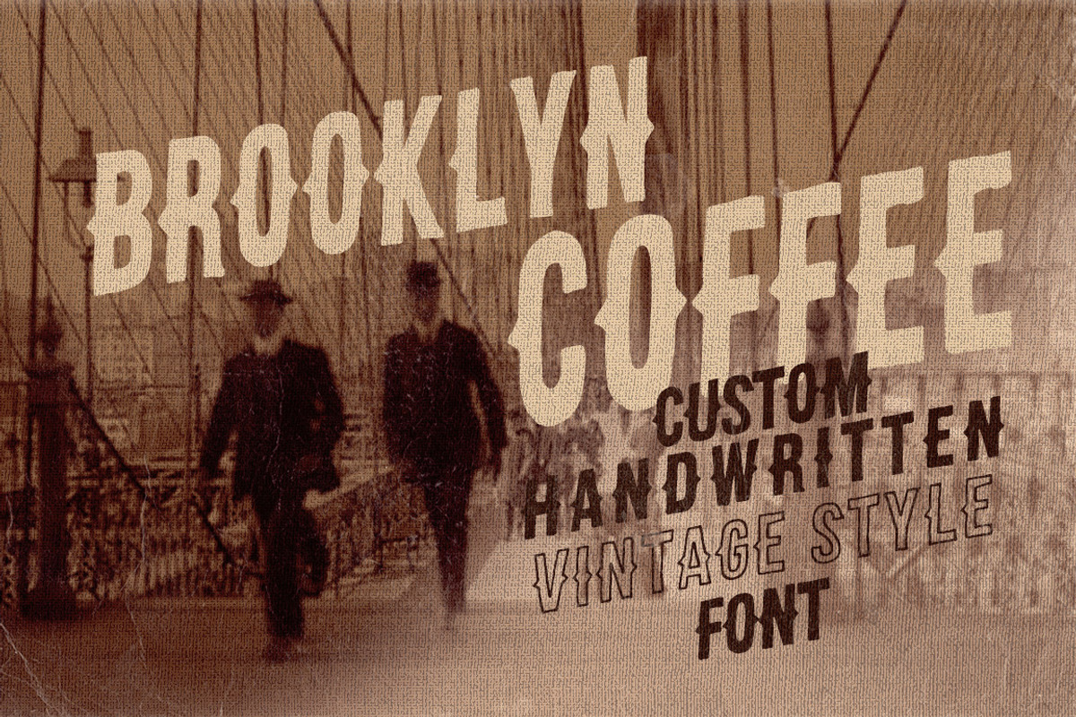 Brooklyn Coffee Custom Font preview 2