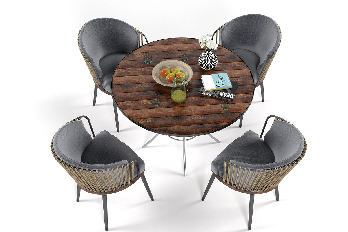 Outdoor furniture set1909, a Furniture 3D Model by inDahouze (Photo 3 of 7)