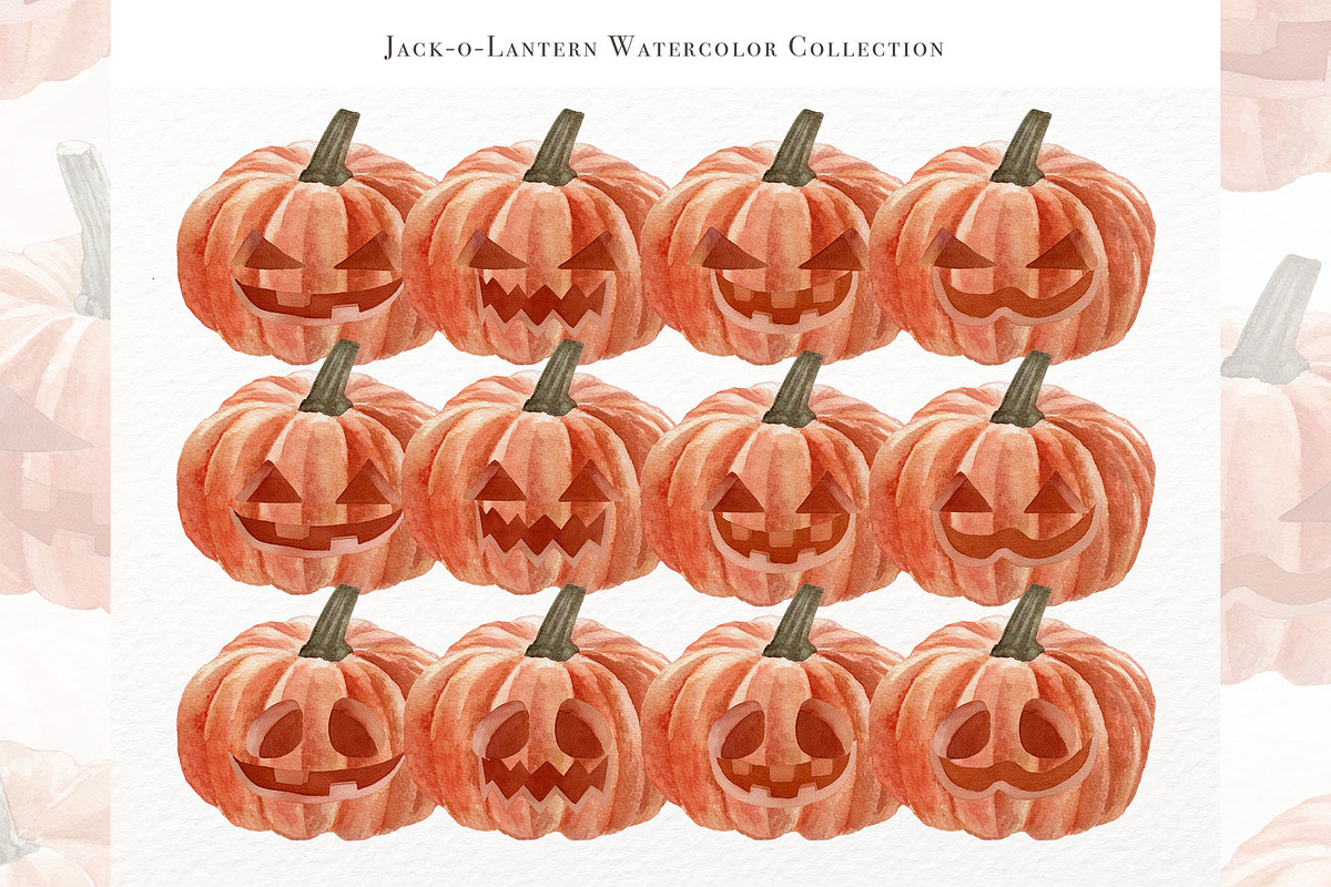 Jack-o-lantern, Halloween Watercolor, an Illustration by May • SHO (Photo 4 of 5)