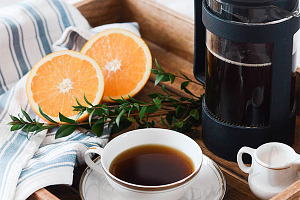 Breakfast in bed featuring styled stock photo, stock photo, and stock image