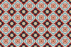 Mediterranean Tile Seamless Pattern, a Pattern Graphic by PPEthnicDecorPattern