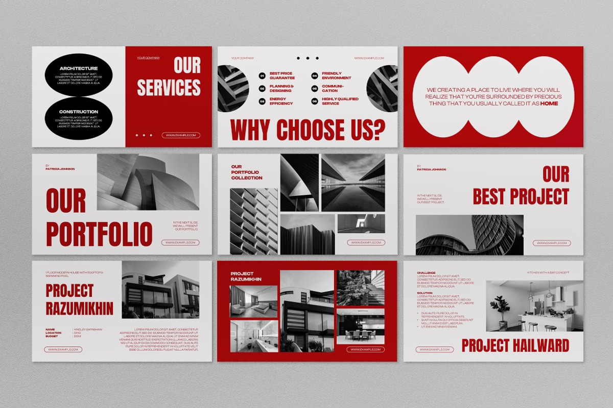 Red Gothic Architecture Power Point, a Presentation Template by graphicook (Photo 3 of 5)