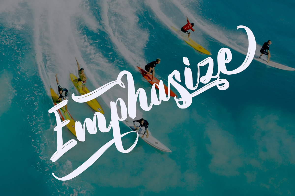Emphasize hand brush script, a Script Font by SSI.Scraps (Photo 1 of 20)